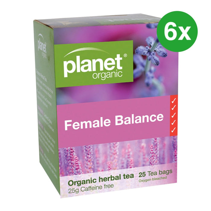 PLANET ORGANIC Female Balance Herbal Tea 25 Bags 6 Boxes (Extra 5% Off)