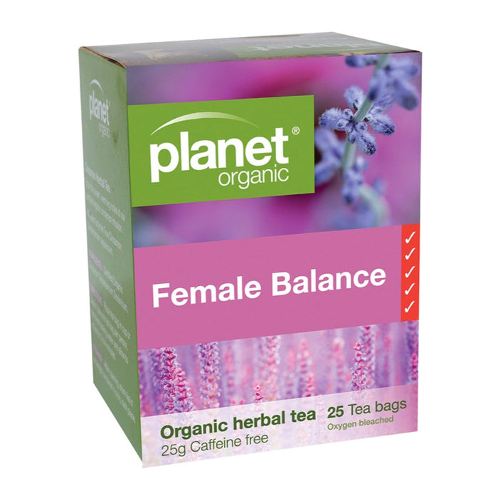 PLANET ORGANIC Female Balance Herbal Tea 25 Bags 1 Box
