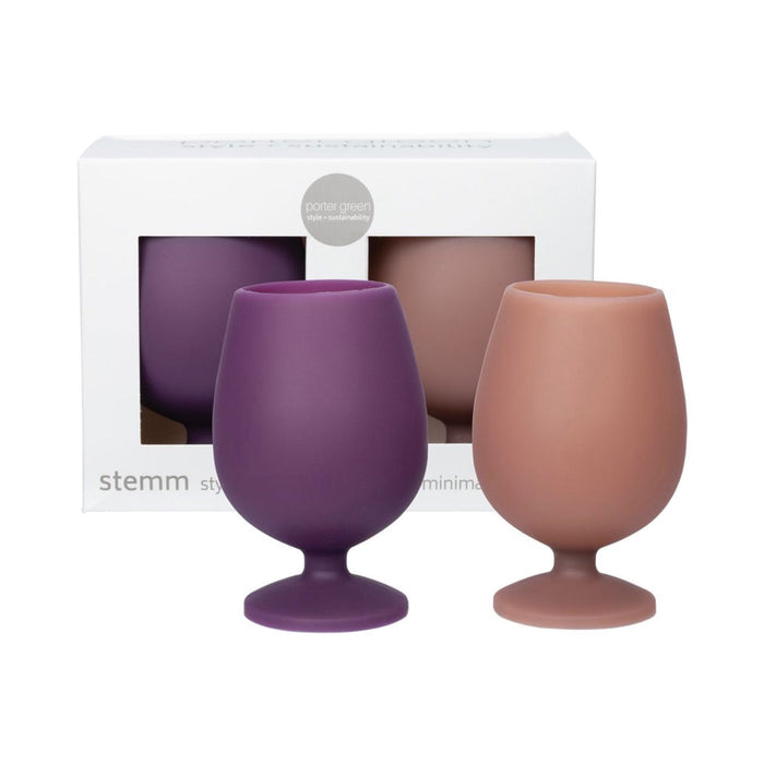 PORTER GREEN Stemm Silicone Wine Glass Set 2x250ml Arendal
