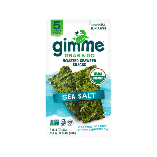 GIMME Roasted Seaweed Snacks Grab & Go Sea Salt 5x4g