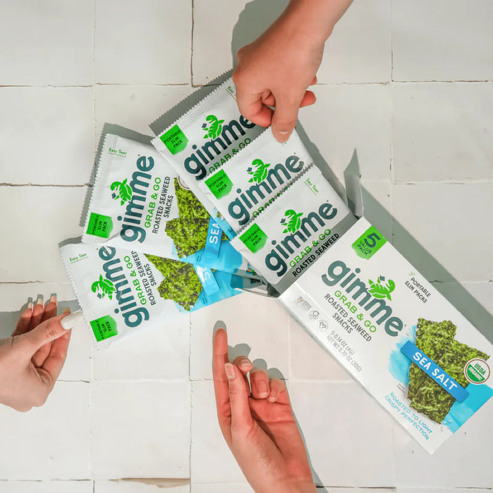 GIMME Roasted Seaweed Snacks Grab & Go Sea Salt 5x4g