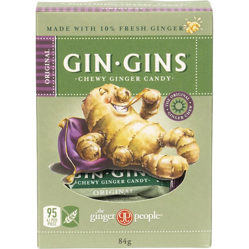THE GINGER PEOPLE Gin Gins Ginger Candy Chewy Original 84g 3 Packs (Extra 5% Off)