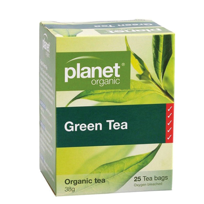 PLANET ORGANIC Green Tea Herbal Tea 25 Bags 1 Box