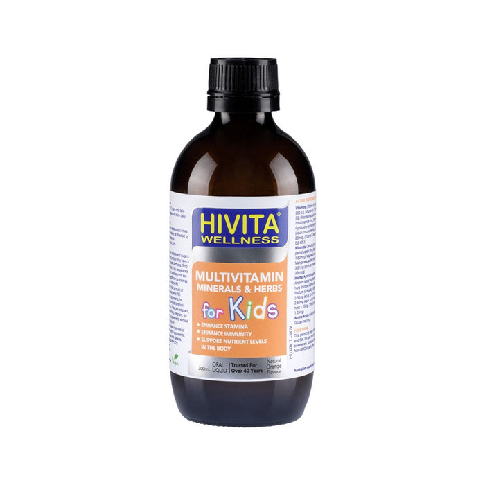 HiVita Wellness Multivitamin Minerals & Herbs For Kids Oral Liquid 200ml