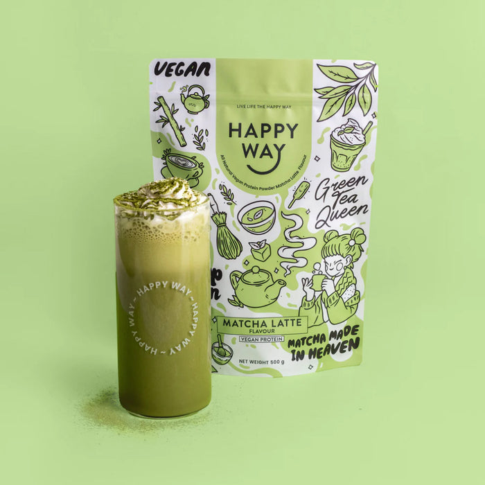 HAPPY WAY Vegan Protein Powder Matcha Latte 500g