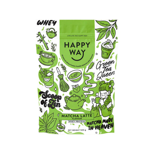HAPPY WAY Whey Protein Powder Matcha Latte 500g