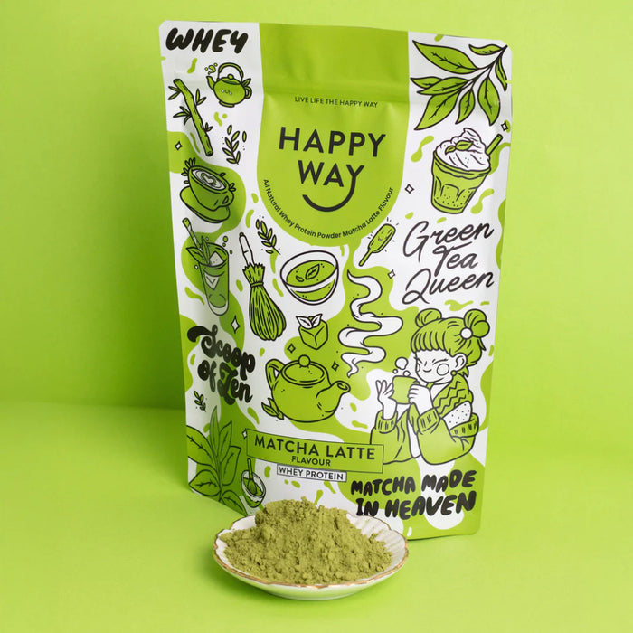HAPPY WAY Whey Protein Powder Matcha Latte 500g