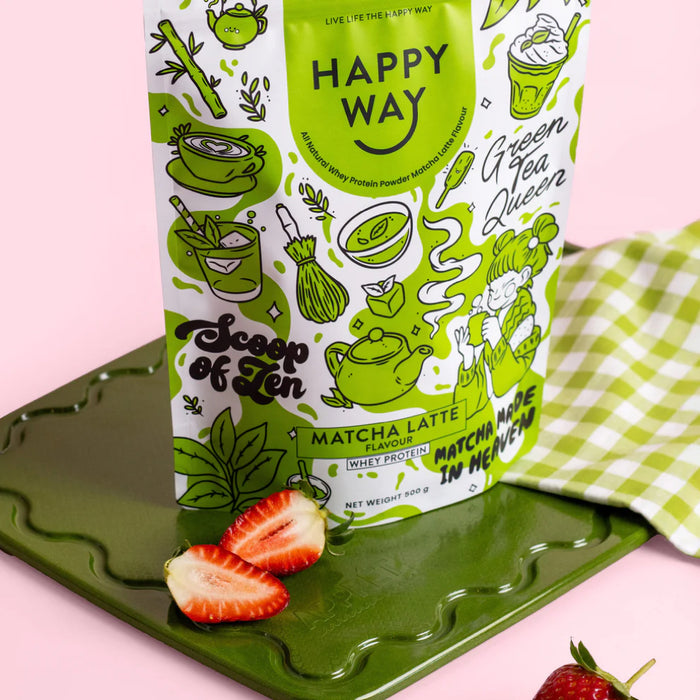 HAPPY WAY Whey Protein Powder Matcha Latte 500g