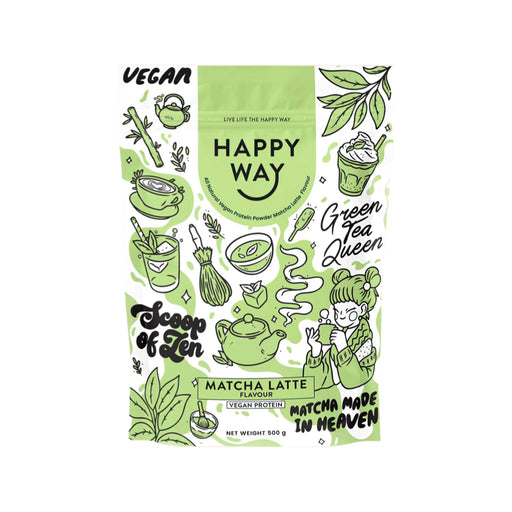 HAPPY WAY Vegan Protein Powder Matcha Latte 500g