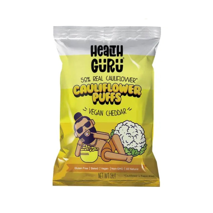 HEALTH GURU Cauliflower Puffs Vegan Cheddar 12x56g
