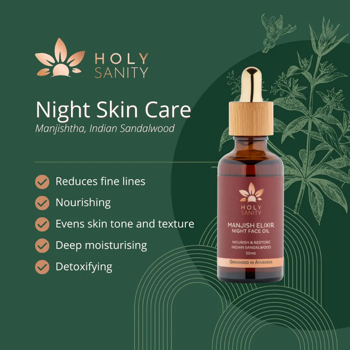 HOLY SANITY Manjish Elixir Night Face Oil 15ml