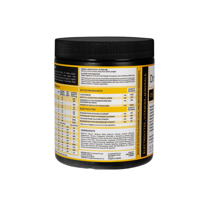 DR HYDRATE All-In-One Hydration Drink Hasta Cert Mango Passionfruit 270g