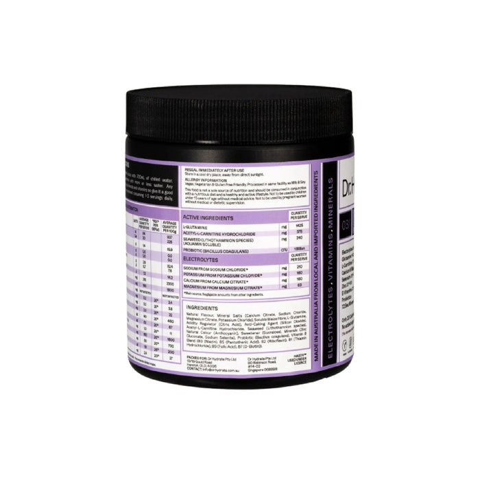 DR HYDRATE All-In-One Hydration Drink Hasta Cert Grape 270g