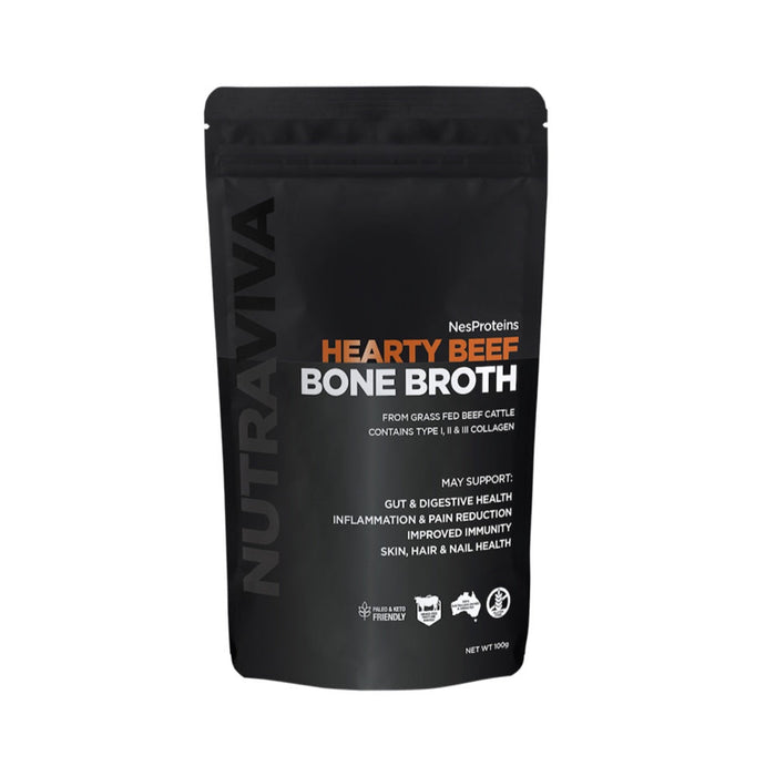 Nes Proteins Beef Bone Broth 100g Hearty Beef