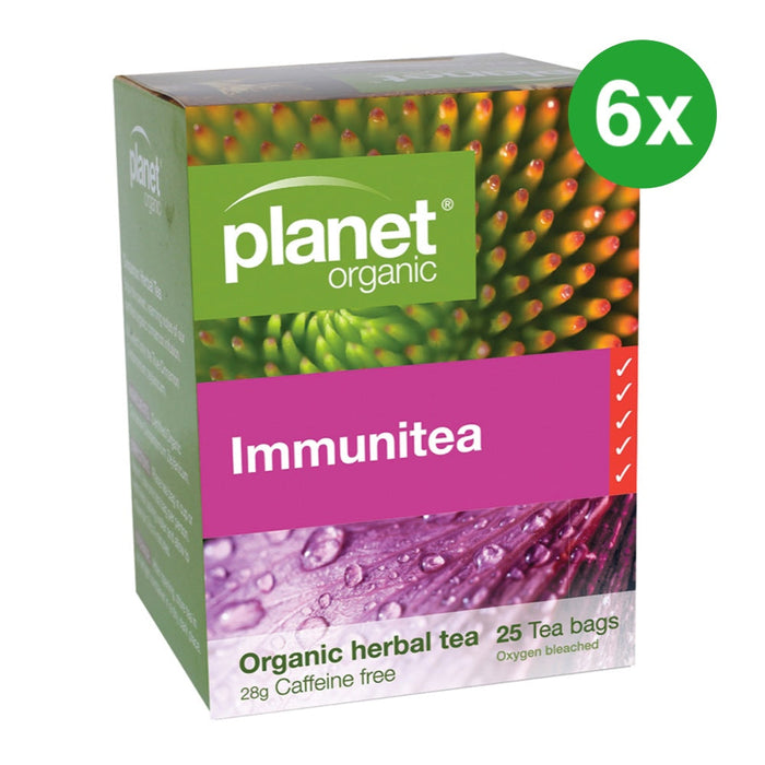 PLANET ORGANIC Immunitea Herbal Tea Bags 25 Bags 6 Boxes (Extra 5% Off)