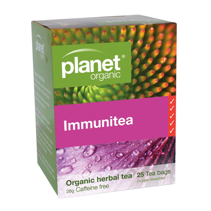 PLANET ORGANIC Immunitea Herbal Tea Bags 25 Bags 1 Box