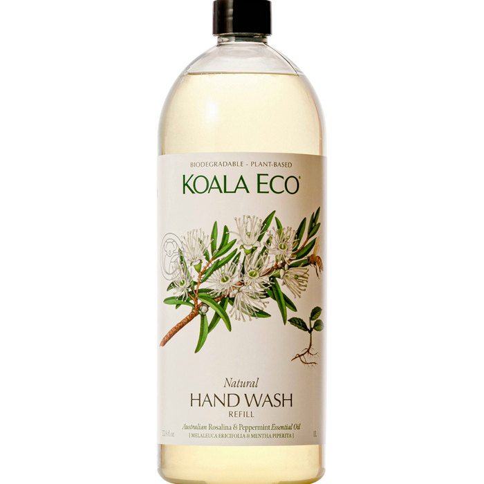 Koala Eco Hand Wash Rosalina & Peppermint Refill 1L bottle with label