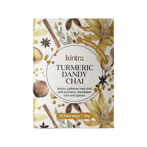KINTRA FOODS Herbal Tea Bags Turmeric Dandy Chai 32pk