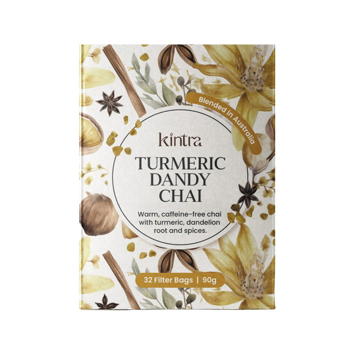 KINTRA FOODS Herbal Tea Bags Turmeric Dandy Chai 32pk
