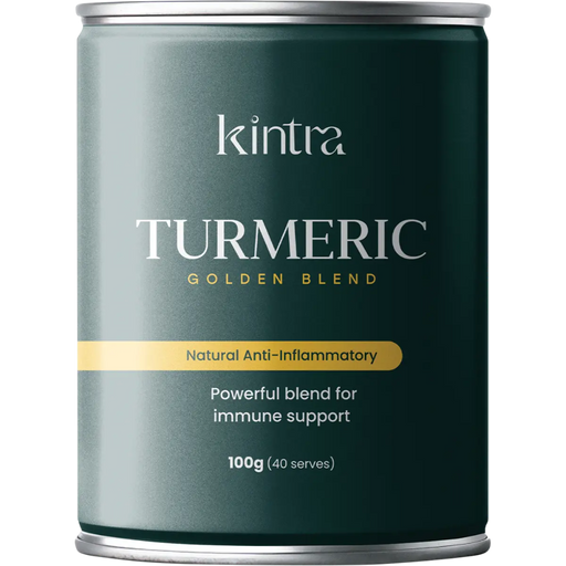 KINTRA FOODS Turmeric Golden Blend 100g front of cannister