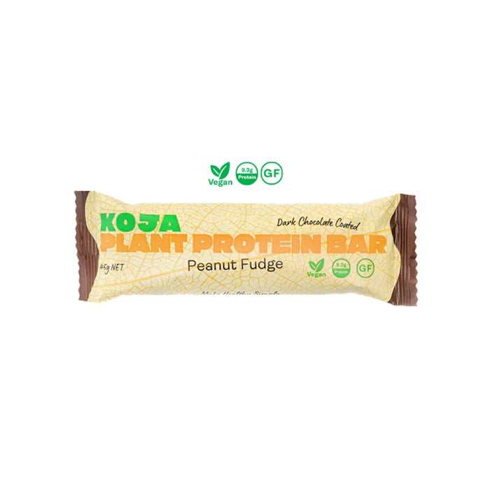 KOJA Health Plant Protein Bar Peanut Fudge 16x45g