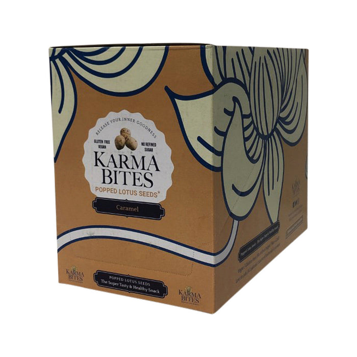 KARMA BITES Popped Lotus Seeds 25g x 5 Pack Box Peri-Peri