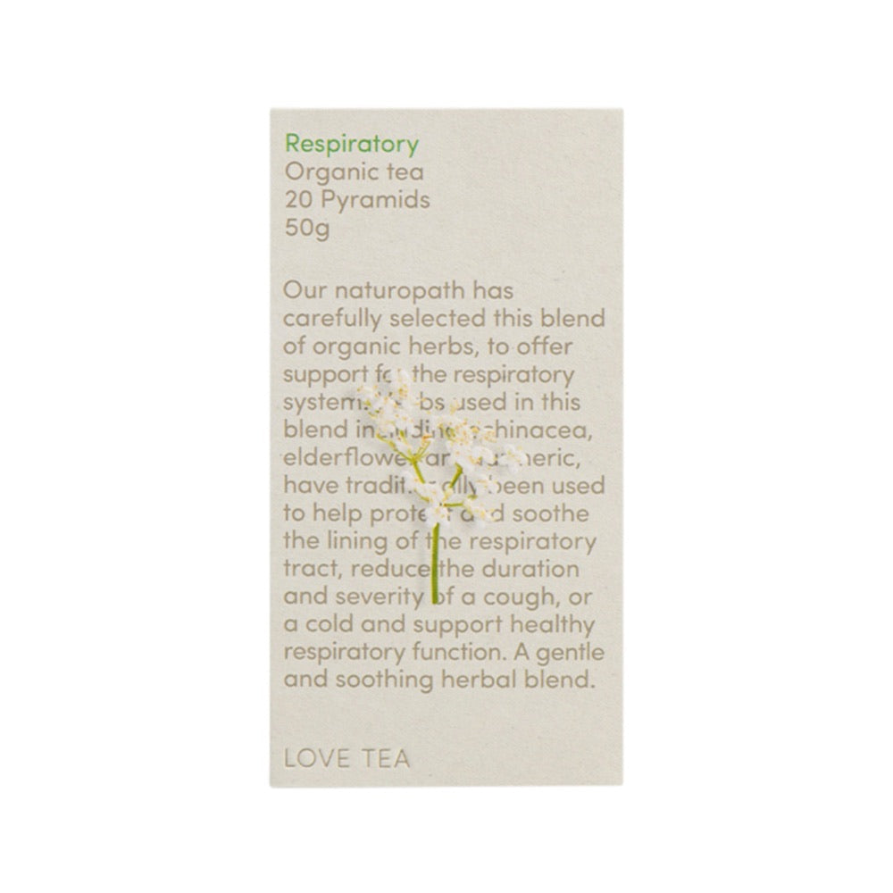 Love Tea Organic Respiratory Tea 20 Pyramids