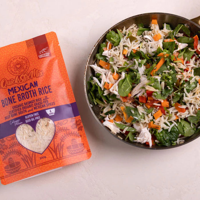 LOVE MY EARTH Quick Stix Mix Organic Bone Broth Rice Mexican 200g