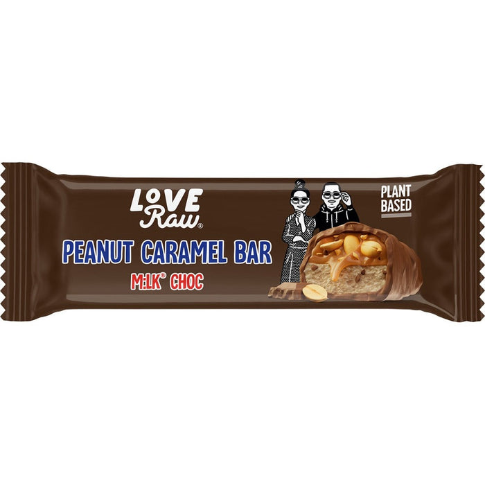 LOVERAW Peanut Caramel Bar M:lk Choc 6 x 40g Bars