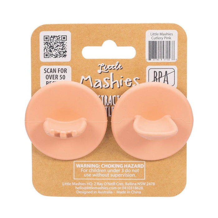LITTLE MASHIES Silicone Distractor Cutlery Blush Pink