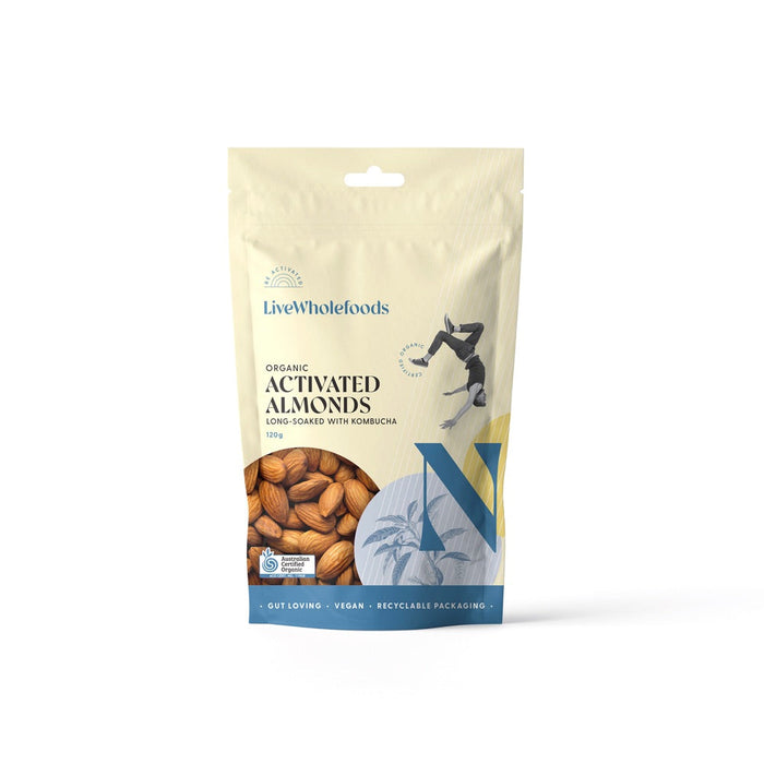 LIVE WHOLEFOODS Organic Activated Almonds 120g