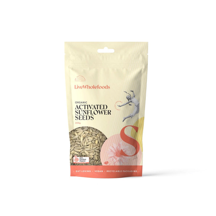 LIVE WHOLEFOODS Organic Activated Sunflower Seeds 200g