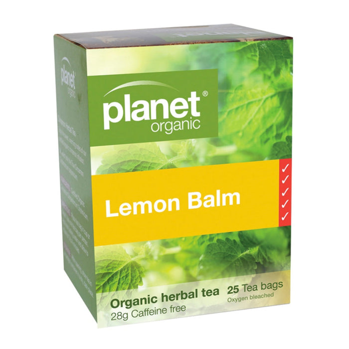 PLANET ORGANIC Herbal Tea Bags Lemon Balm 25 Bags 1 Pack