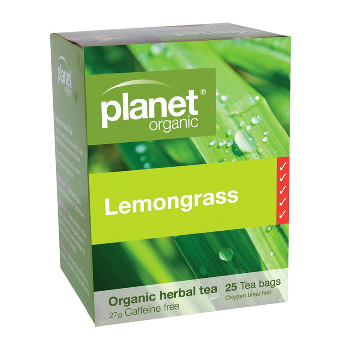 PLANET ORGANIC Lemongrass Herbal Tea 25 Bags 1 Box