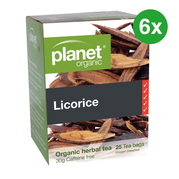 PLANET ORGANIC Licorice Herbal Tea 25 Bags 6 Boxes (Extra 5% Off)