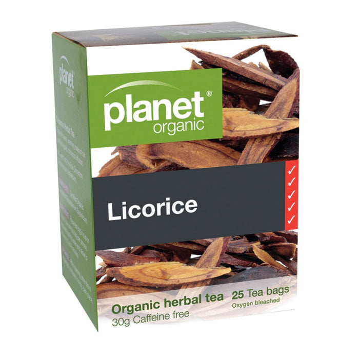 PLANET ORGANIC Licorice Herbal Tea 25 Bags 1 Box