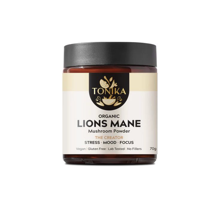 Tonika 100% Organic Mushroom Powder Lion's Mane (The Creator) 70g