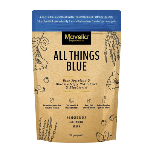 Mavella Superfoods All Things Blue (Blue Spirulina & Blue Butterfly Pea Flower & Blueberries) 100g