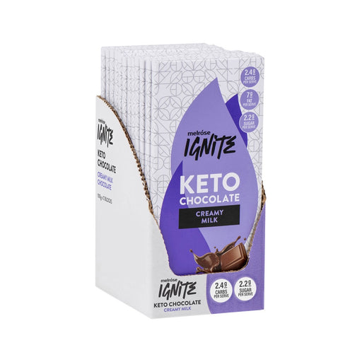 Melrose Ignite Keto Milk Chocolate 100g x 12 Display