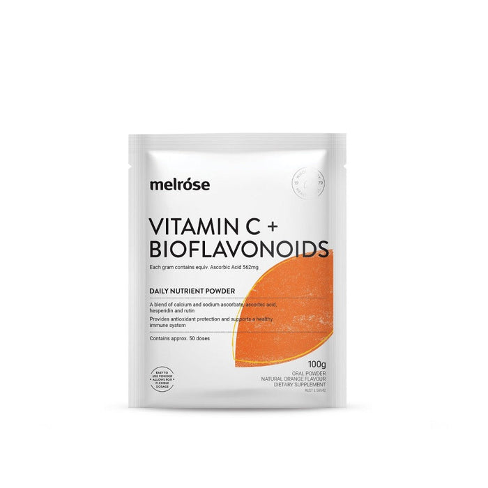 MELROSE Vitamin C Packs (Different Sizes) Calcium Ascorbate Display 125g x 8
