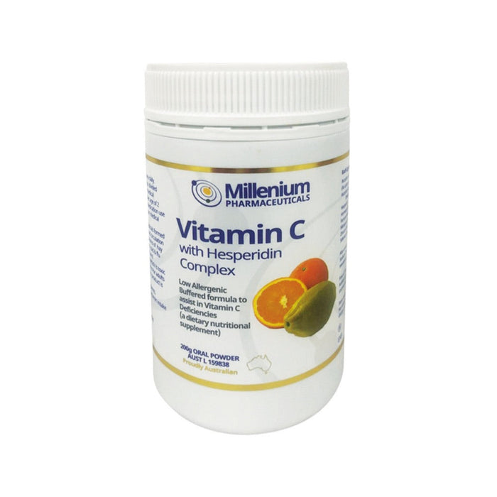 Millenium Pharmaceuticals White Vitamin C with Hesperidin Complex Oral Powder 200g