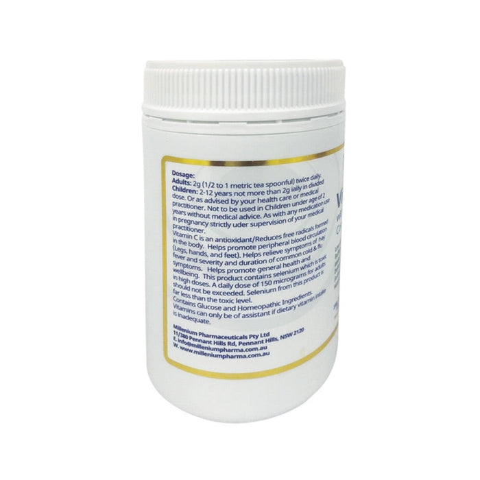 Millenium Pharmaceuticals White Vitamin C with Hesperidin Complex Oral Powder 500g