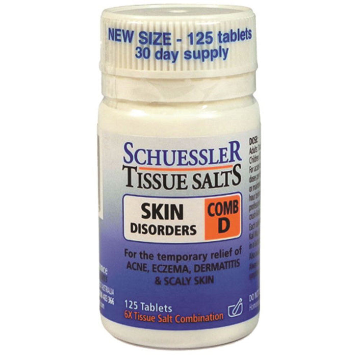 Martin & Pleasance Schuessler Tissue Salts Skin Disorders Comb D 125t