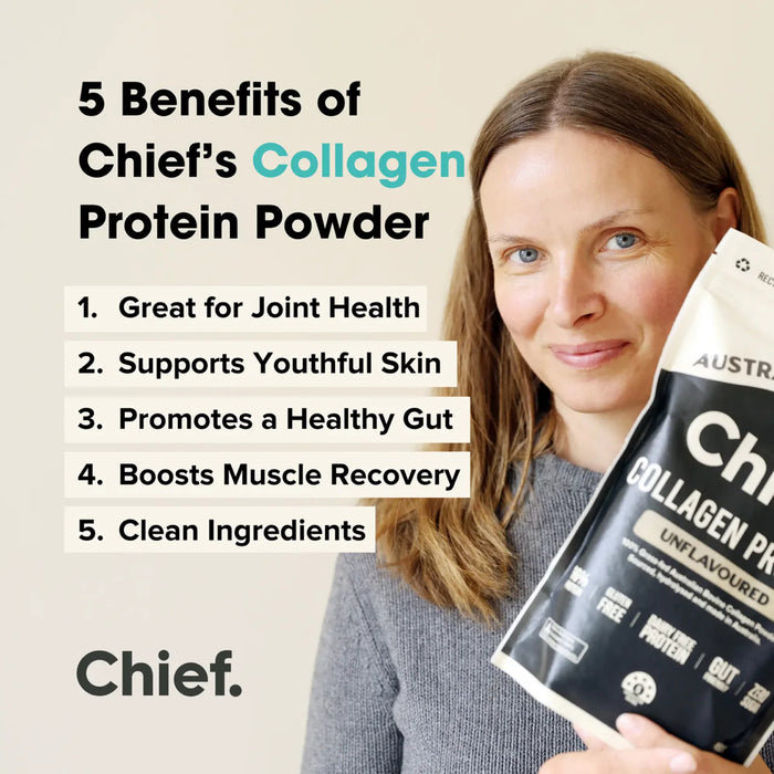 CHIEF NUTRITION Grass-Fed Collagen Protein Powder - Unflavoured 450g