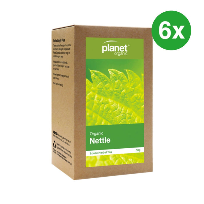 PLANET ORGANIC Herbal Loose Leaf Tea Organic Nettle 50g 6 Packs