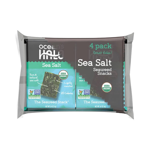 OCEAN'S HALO Seaweed Snacks Sea Salt Multi Pack (4x4g) 3