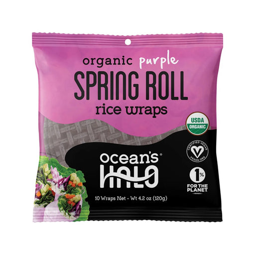 OCEAN'S HALO Organic Purple Spring Roll Rice Wraps 10 sheets 120g