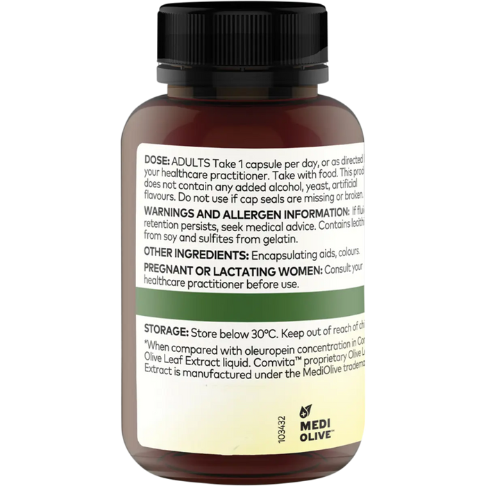 COMVITA Olive Leaf Extract 60 Capsules (Medi Olive 66)