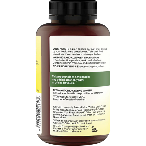 COMVITA Olive Leaf Extract 120 Capsules (Medi Olive 66)