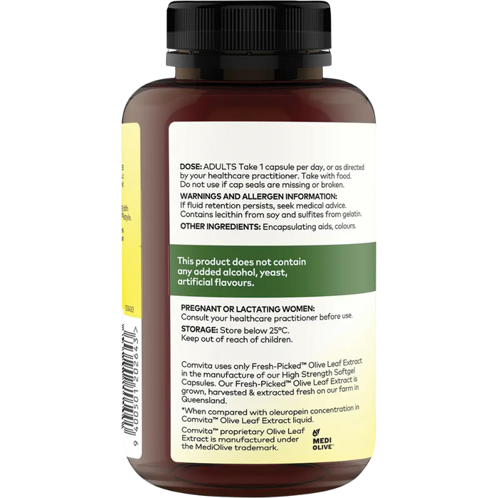 COMVITA Olive Leaf Extract 120 Capsules (Medi Olive 66)